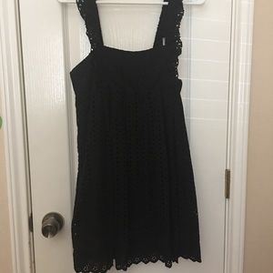 Black eyelet dress